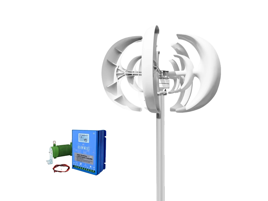Aerogenerador de 5 aspas con controlador electromagnético, 600 W, 12 V, OEM