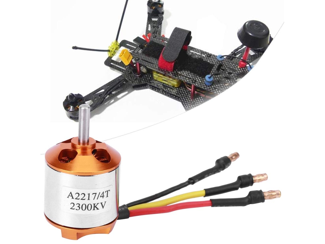 Motor Sin Escobillas A2217 Para Dron Cuadricóptero Rc De Ala Fija – Pieza De Alta Eficiencia De 1100 Kv (a2217)