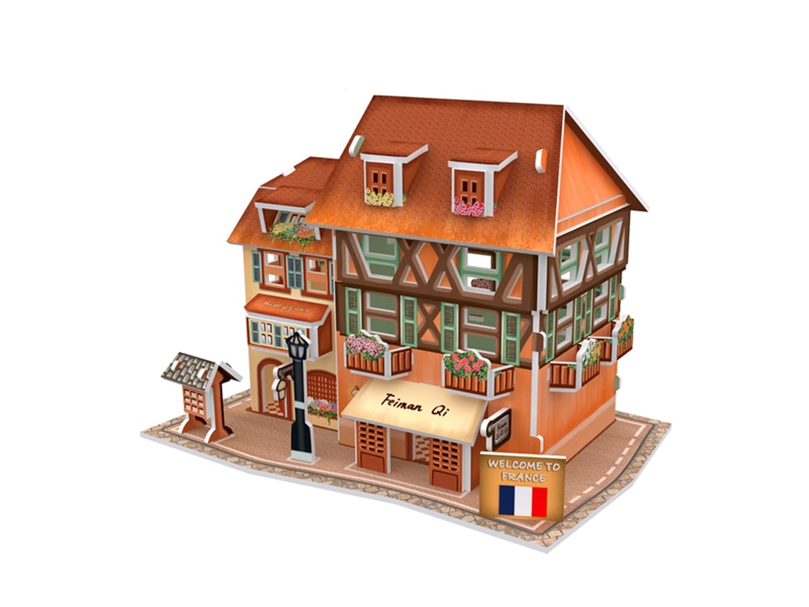 Rompecabezas 3d, Estilo Internacional, Tienda De Moda Clásica Francesa. 17x11x12 Cm.