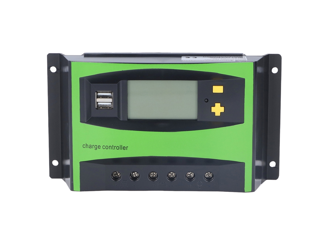 Controlador De Carga Solar De 40 A Y 12 V/24 V Con Pantalla Grande, Dos Puertos Usb Y Protección Ip32.