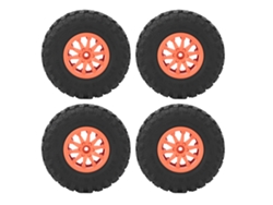 4 Neumáticos De 2,2 Pulgadas Para Coches Rc Crawler Con Gran Agarre Para Axial Scx10 90046 Redcat Gen8 (naranja)