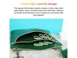 Vlrla-7-slot Barbeiro Scissors Waist Bolsa In Pu Leather