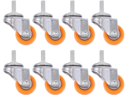 Ruedas 8 Giratorias Industriales Piezas Muebles Nylon