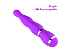 Vibrador De Masaje De Silicona Con 12 Modos De Vibracin Para Mujeres (prpura) Yizhood