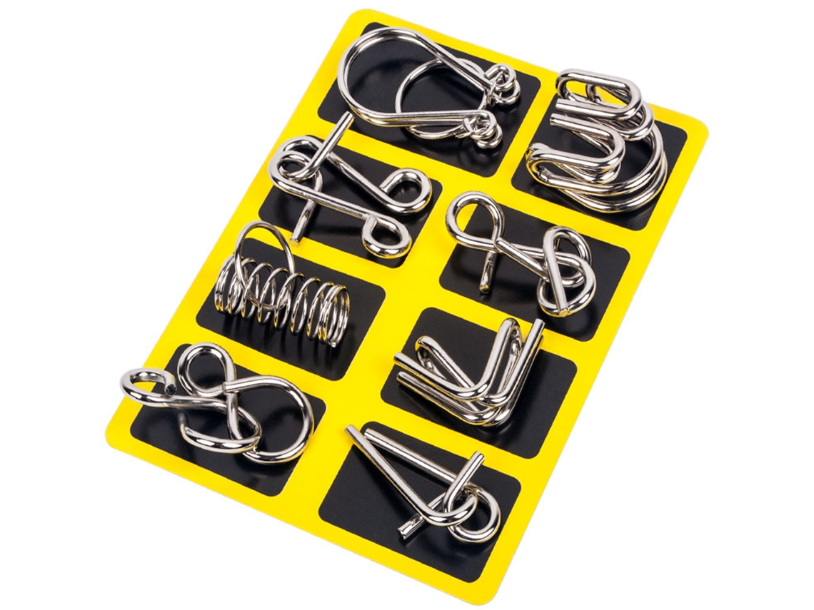 Ats-puzzles De Alambre Metalico Juego De Inteligencia Test Iq Juguete Rompecabezas Cerebral Truco Magico