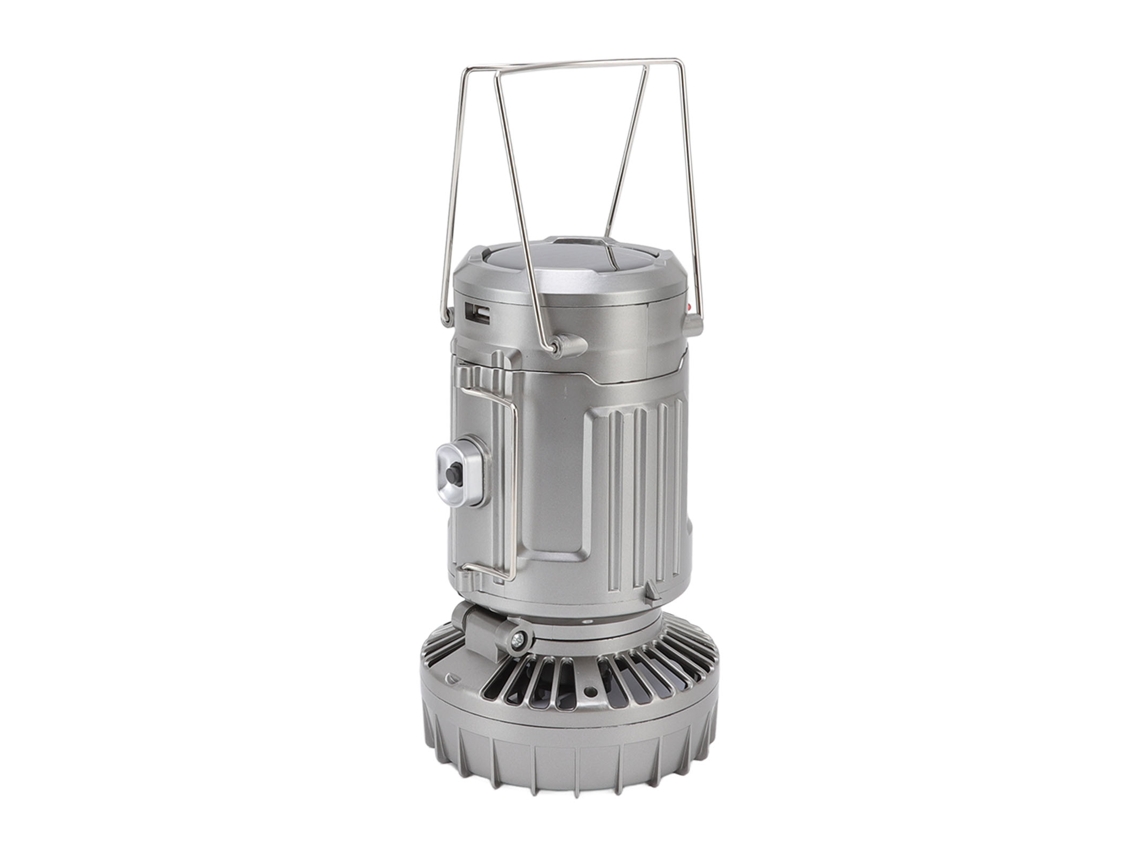 Lámpara LED portátil para exteriores con ventilador plegable