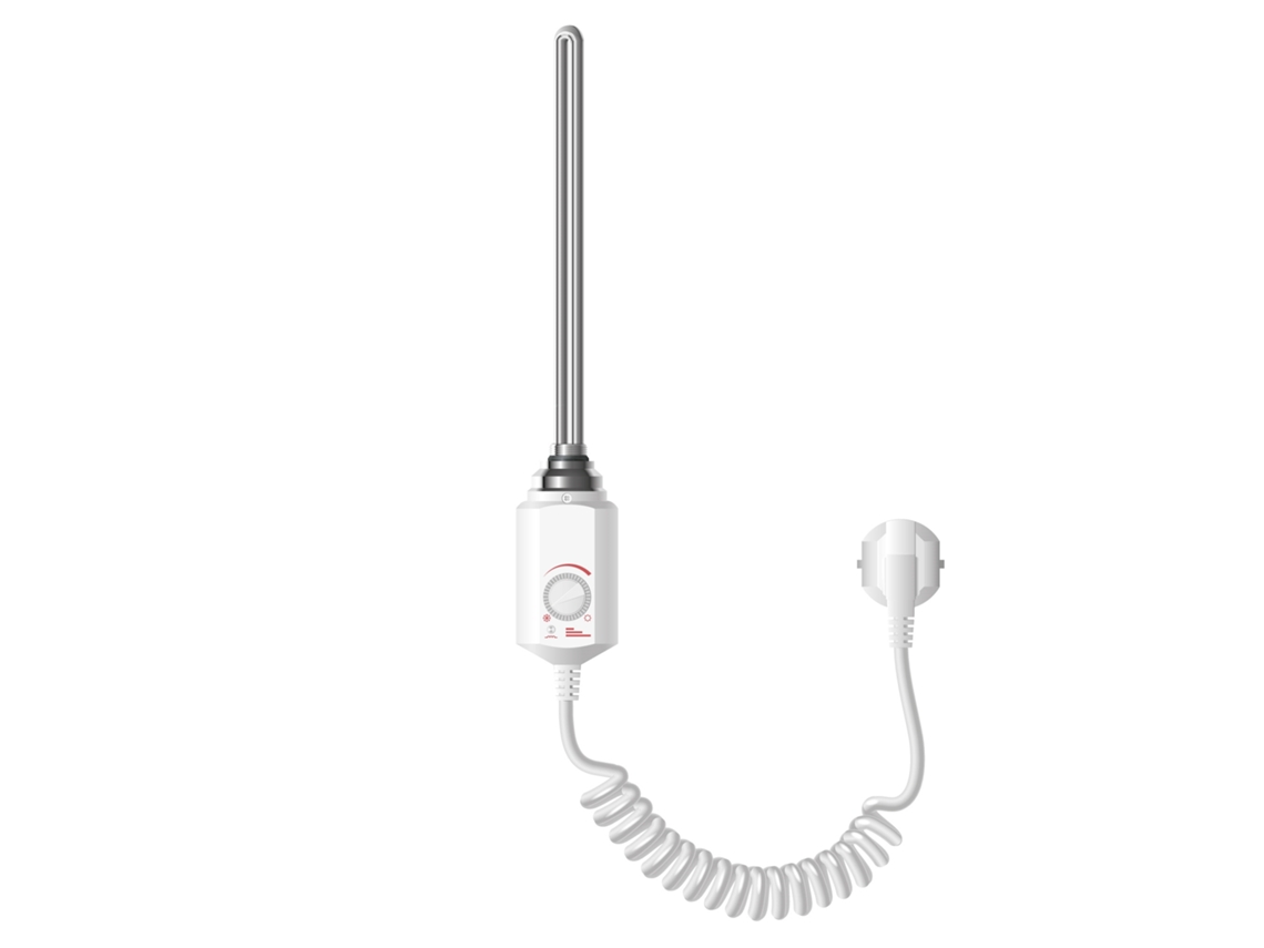 Resistencia 600W blanca con termostato para radiadores de baño ECD