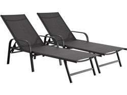 Juego de 2 sillones metálicos gris Farniente Habitat Et Jardin