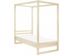Cama BENLEMI Baldee (Marrón - Madera - Compatible con colchón: 90x200 cm)