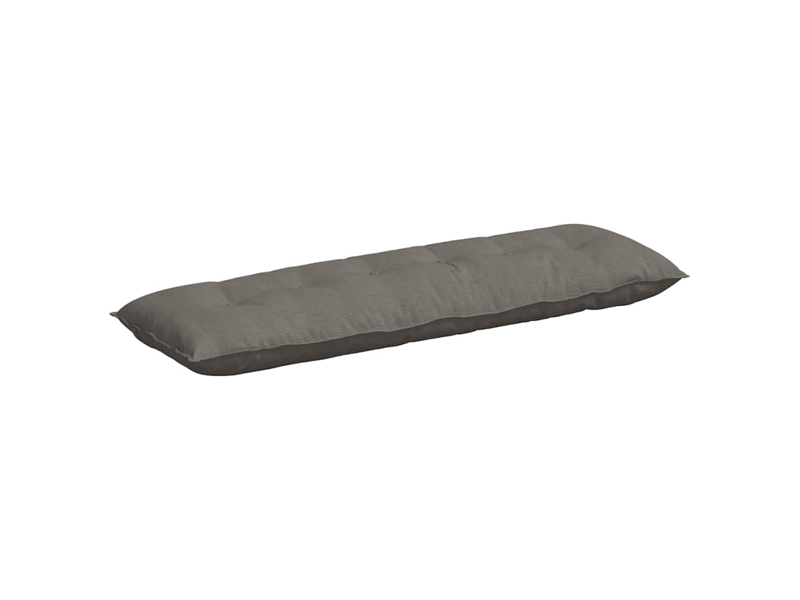 Cojín De Espalda Gris Claro 160 X 50 Cm Tela De Pana