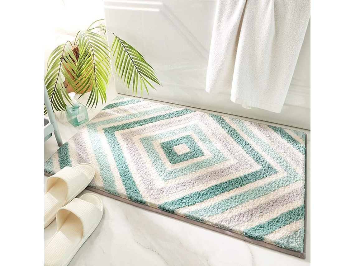 Tapete De Baño Antideslizante, Ultra Absorbente, Suave Y Lavable A Máquina Para Baño, Cocina (menta, 50x80cm)