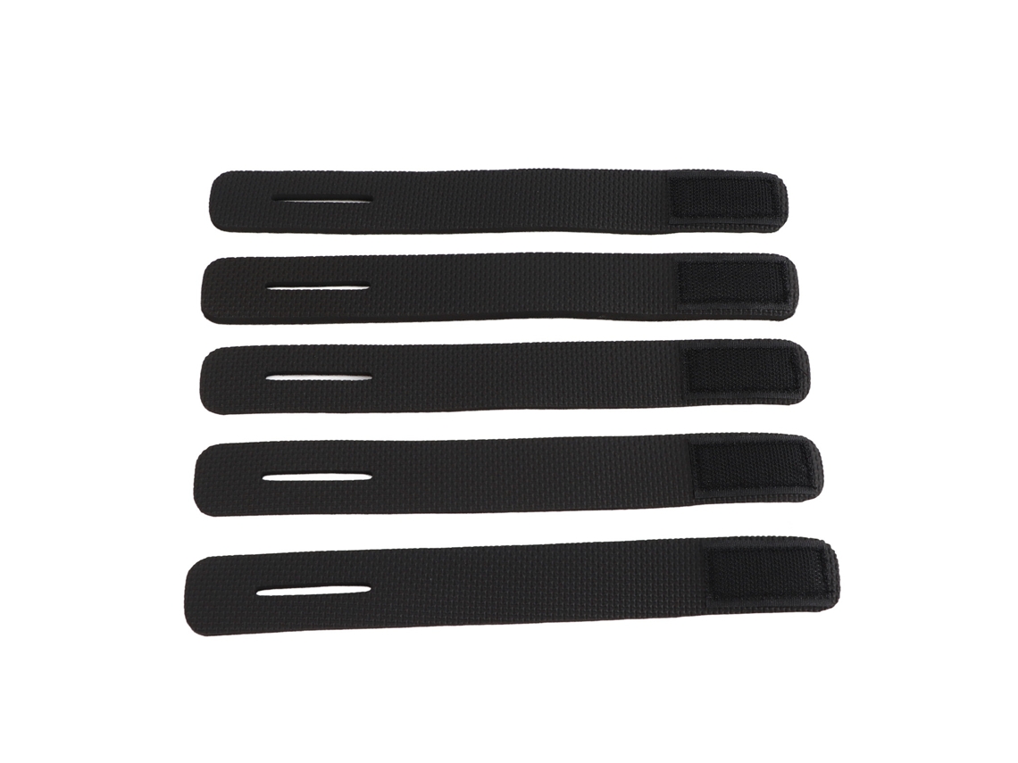 Danu26-5pcs Correas Para Cañas De Pesca Ligeras Portátiles Elásticas Prácticas Para Pescadores Negras