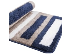 2026-tapete De Baño Antideslizante Linjou Microfibra Suave Absorbente Rápido Secado Lavable A Máquina 40x60cm Azul Azul