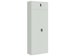 Archivador 90x40x240 cm, acero gris claro, MAISON EXCLUSIVE