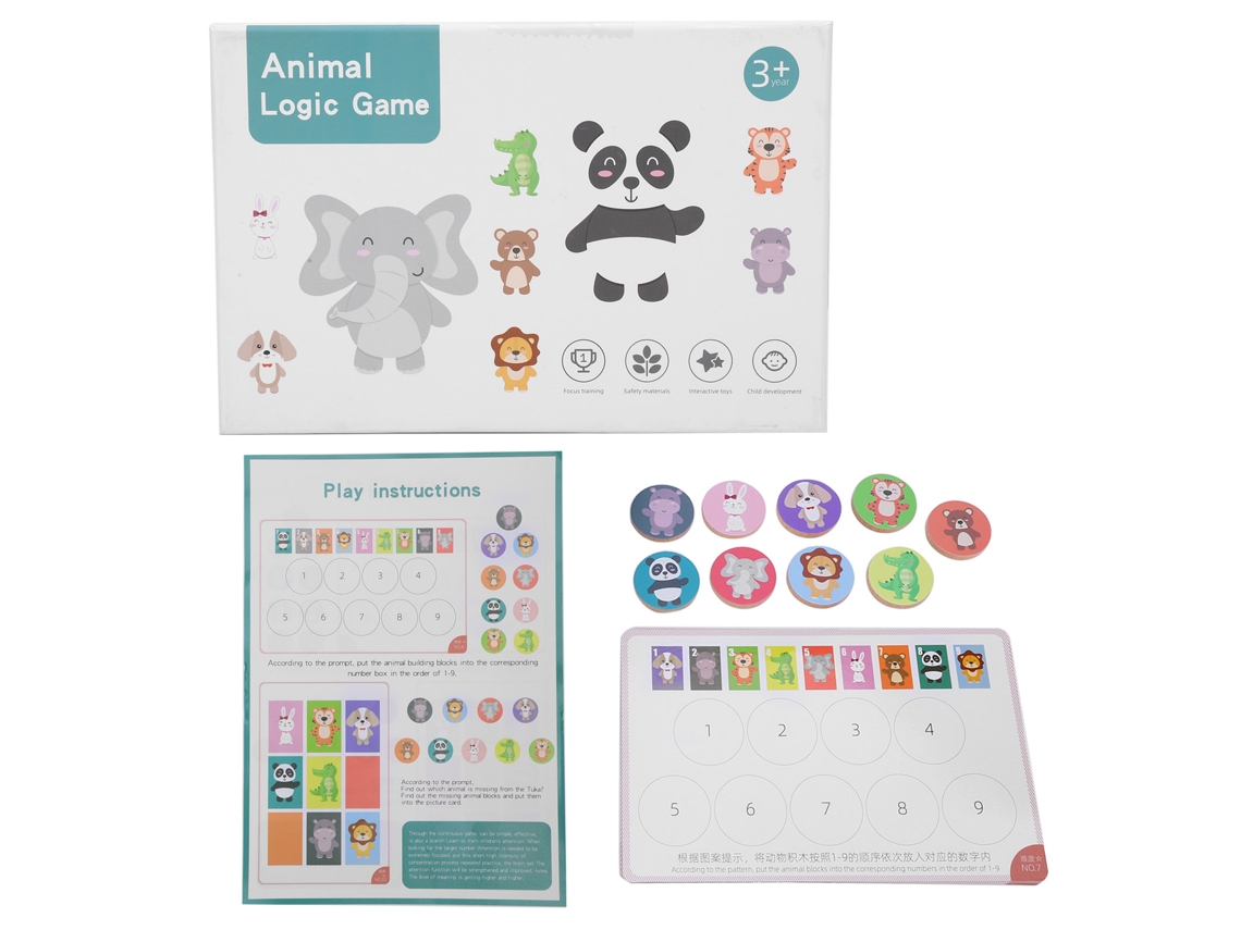 Dan26-juego Lógico Animal Juguete De Entrenamiento De Concentración Juguete De Emparejamiento Educativo Para Niños