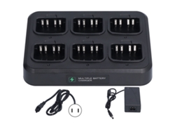 Base De Carga Abs Para Walkie-talkie (6 Unidades) Para Radio Bidireccional Wpln4226a Xir P8268 Series Dp (enchufe Estadounidense)