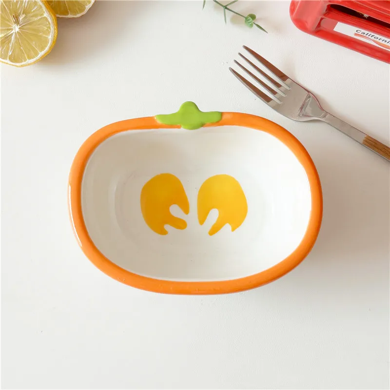 (calabaza De 5,8 Pulgadas) Frutero De Cerámica, Apto Para Microondas Y Horno.
