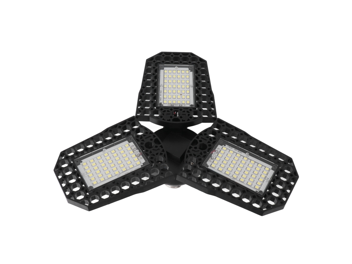 2026-lámpara De Techo Led E27 60w De Mina Con Tres Hojas Plegables Para Garaje Fábrica Almacén Luz De Toldo 85‑265v