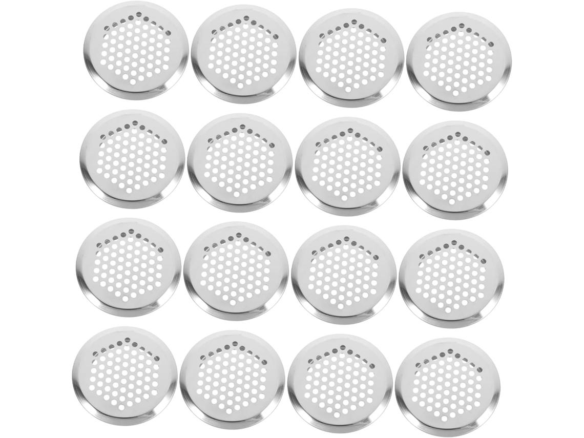 20 cubiertas de ventilación redondas de acero inoxidable con rejilla de ventilación circular para armarios Gokoco