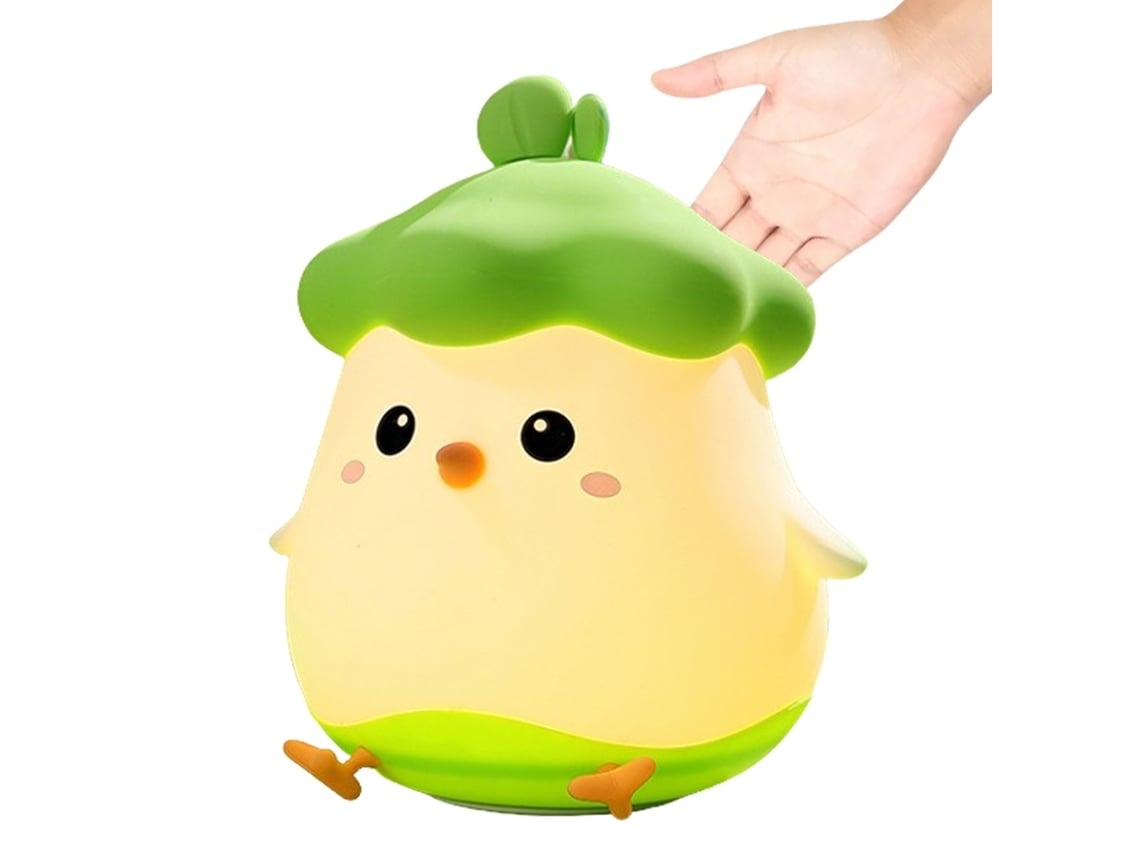 Luz de noche de silicona con forma de pollito, divertida y decorativa, para guardería, regulable, Vledary