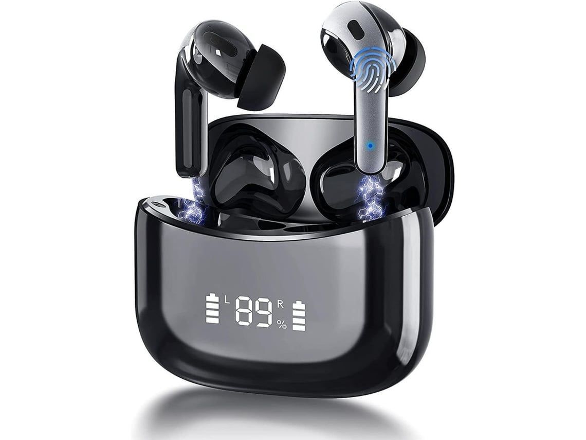 Auriculares YEMAESRE Bluetooth Horas Reproducción Impermeable Negro