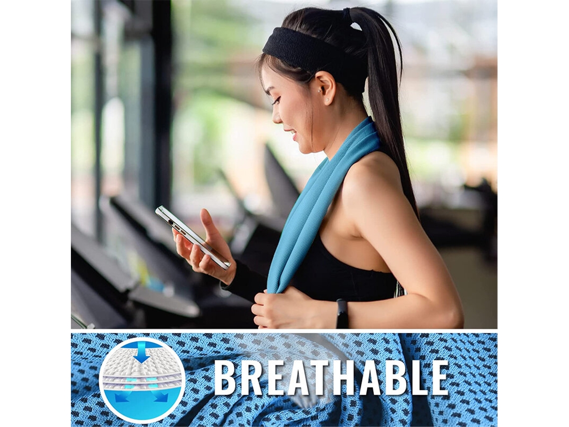 Negras Kaload Toallas Hielo Portátiles 30x80cm Verano Secado Rápido Sudor Refrescante Gimnasio Natación Yoga Correr Aire Libre
