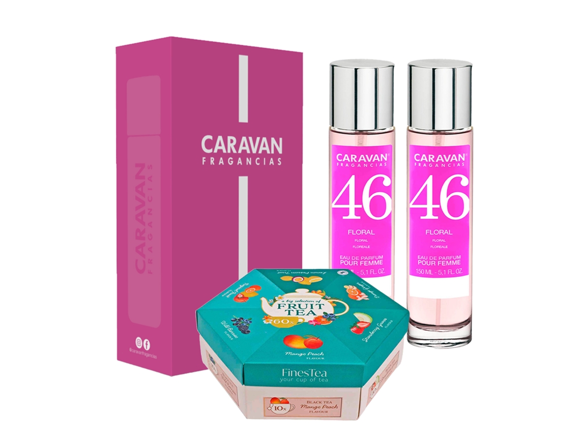 Set de 2 Fragancias Nº46 Caja Regalo Caja de Té 60 Bolsitas Caravana