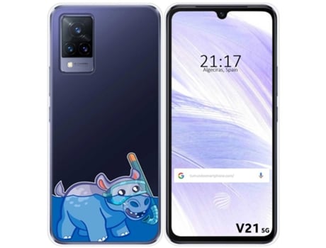 Carcasa Vivo V21 5G TUMUNDOSMARTPHONE Dibujos Transparente Multicolor