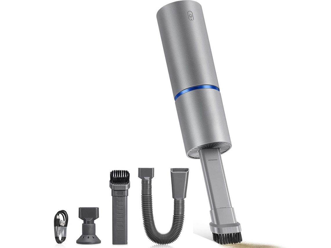 Mini aspiradora 3 en 1, plumero de aire y bomba manual, recargable por USB NEVEANCE
