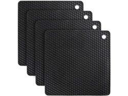 4pcs Posavasos De Silicona Anti-deslizante Y Resistente Al Calor Para Mesa De Comedor