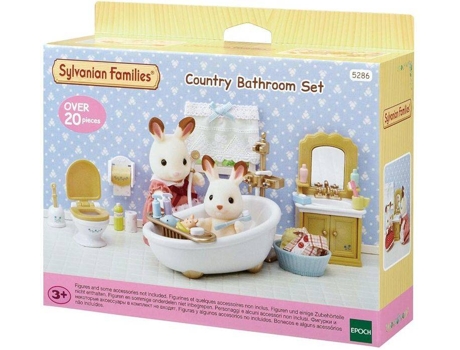 Conjunto de Jugar EPOCH D'ENFANCE Sylvanian Families: Baño Country