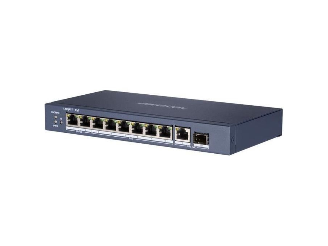 Hikvision Ds-3E0510Hp-E Switch De Red Hikvision 10 Puertos Gigabit Hi-Poe Capa 2-2 Puertos Metálicos Ds-3E0510Hp-E HIK VISION