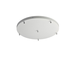 Roseta Roseta Multicabos Em Ferro Branco D. 50 Com 6 Furos H.3 Ø50 Bl290-pl6-dm50-bco