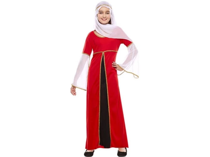 Disfraz de Niña DISFRAZZES Dama Medieval Roja (Talla: 7 a 9 años)