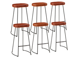 Maison Exclusive - Set Mesa Alta Y Taburetes 7 Pzas Madera Maciza Mango Y Metal