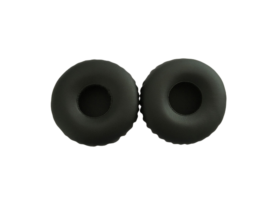 1 par de almohadillas de cuero proteico PU para auriculares inalámbricos Beats Solo Negro