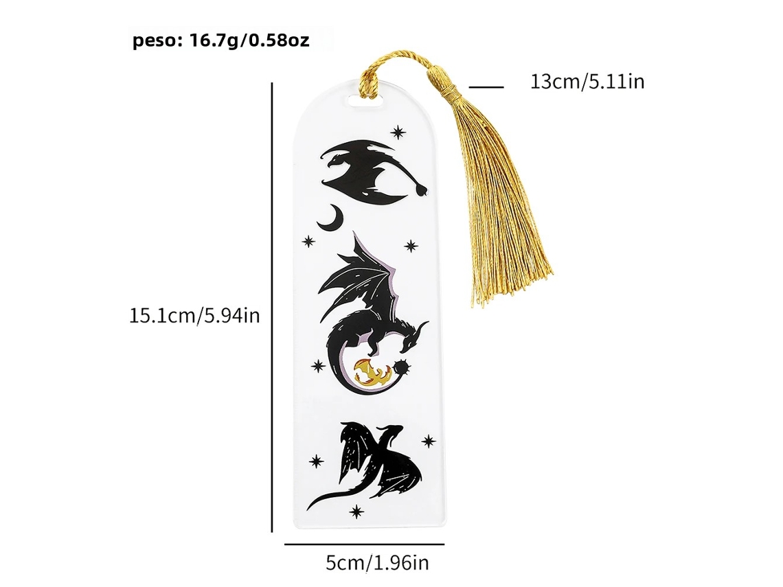 Marcapáginas de la serie de anime Black Dragon, acrílico. Mdug (Estilo 1)