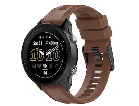 Correa De Reloj Inteligente Para Garmin Forerunner 945, Banda De Reloj De Silicona Sólida De Color Café De 22Mm VENISYMLIS