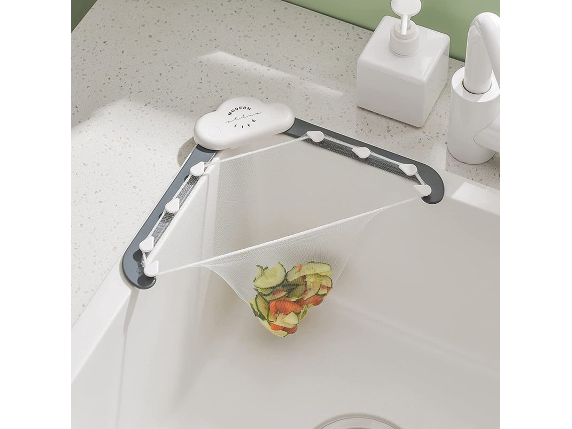 Colador Triangular Para Fregadero De Cocina, Soporte Plegable, Filtro Para Residuos De Cocina.