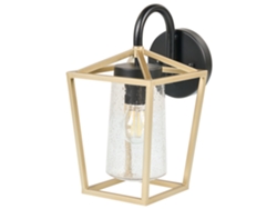 Iluminação De Parede Para Exterior BELIANI Ordie De Vidro, Ferro Dourado 14x14x33