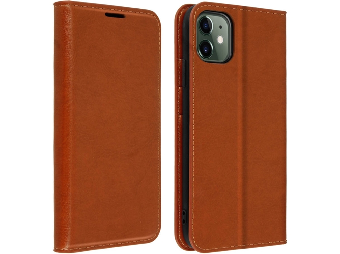 Funda iPhone 11 AVIZAR Wallet Marrón
