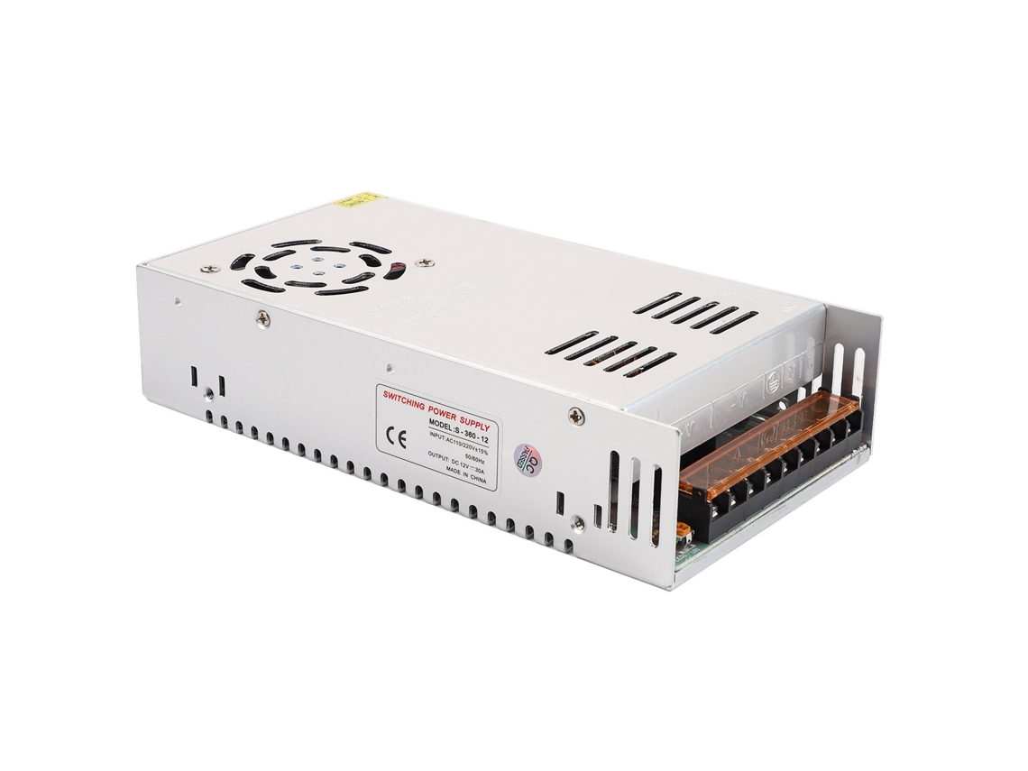 Fuente De Alimentación Regulada De Conmutación Universal 12v 30a Con Control De Temperatura Para Led Strip