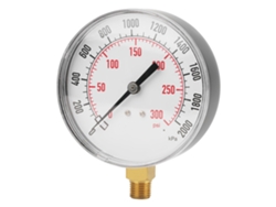 Manómetro De Presión De 0 A 300 Psi Con Conexión Npt De 1/4 De Pulgada, Doble Escala Psi/kpa.