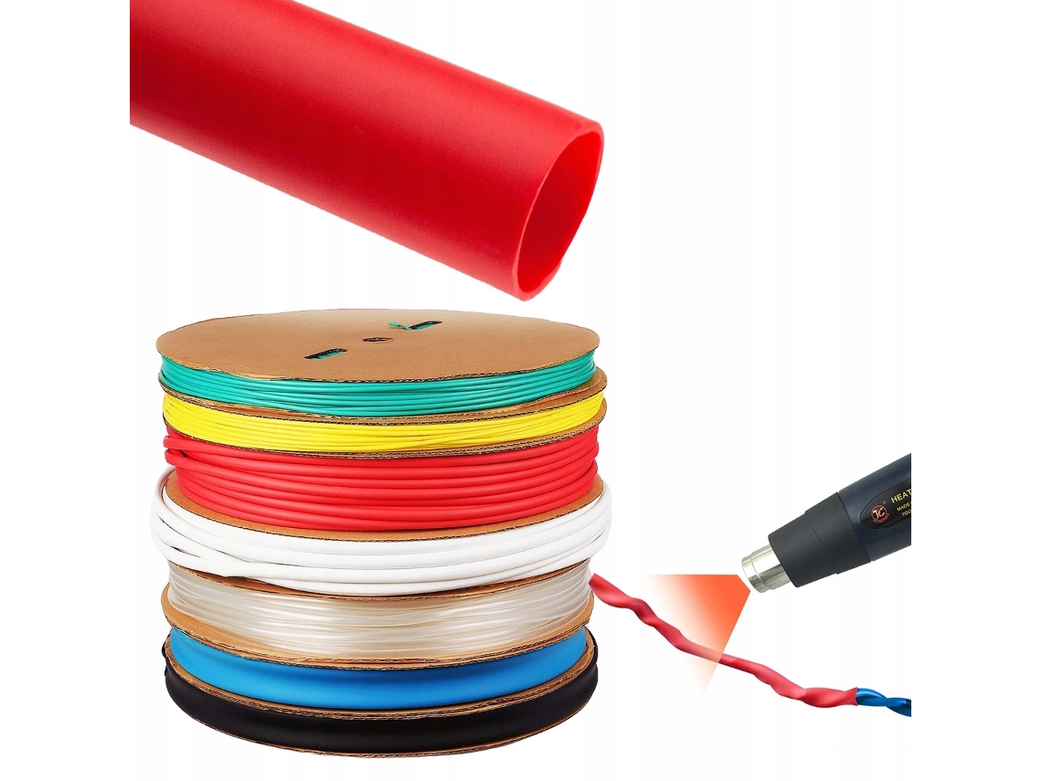 Tubo termorretráctil rojo de 1,5 mm y 1 m – Alta flexibilidad | Factor de contracción 2:1 | Protección y aislamiento