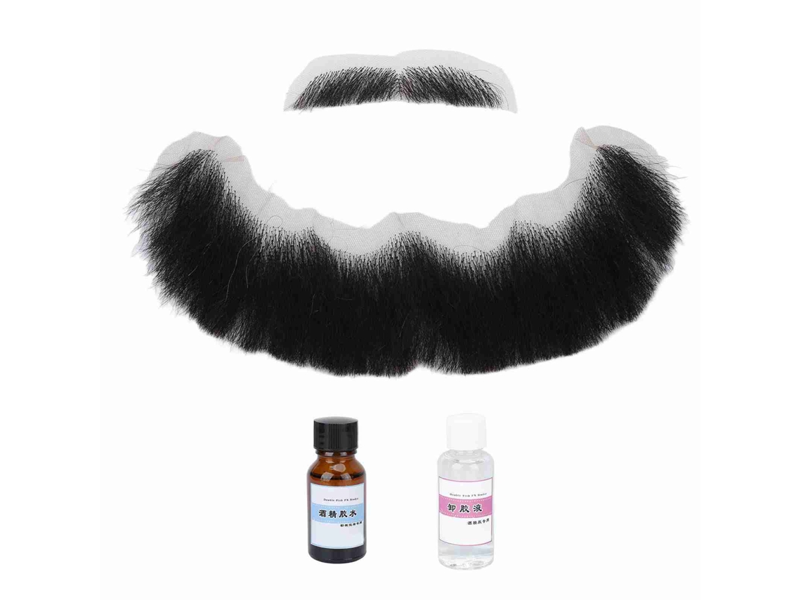 Barbas Falsas Para Maquillaje De Cine Con Pegamento Y Removedor, Props Reutilizables Para Hombres