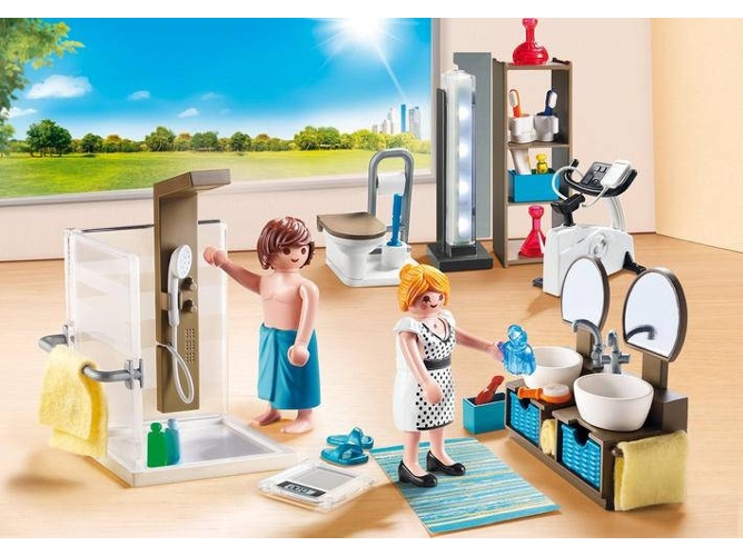 PLAYMOBIL City Life: Baño 9268 (Edad Mínima: 4 - 60 Piezas)