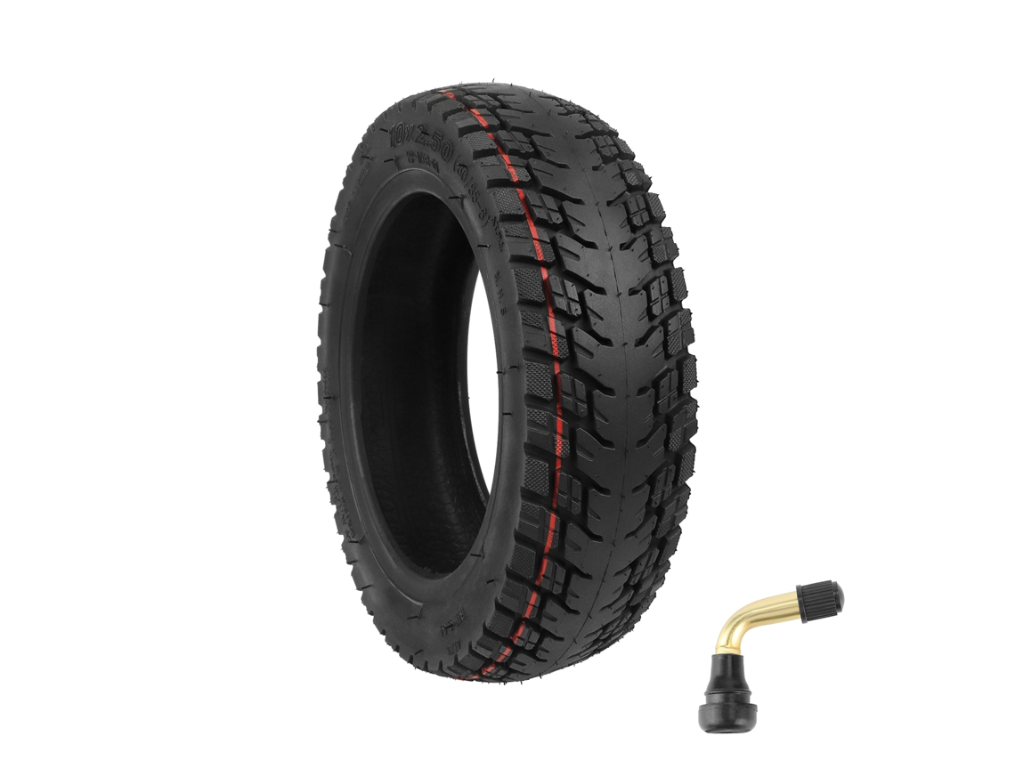 Neumático Sin Cámara 10x2.5 (60/85-6) Todoterreno A Prueba De Explosiones Para Patinete Eléctrico De 10 Pulgadas