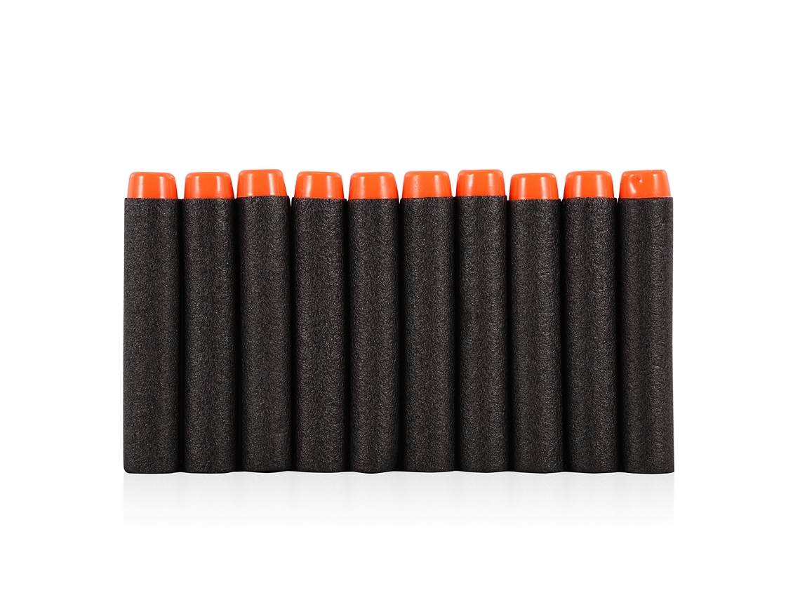 10 Pcs/set 7,2 Cm Balas De Espuma Para Fusil De Juguete Serie Recarga Paquete Negro (7,21,3 Cm)