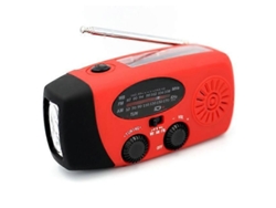 Radio de emergencia solar Luxora de 10000 mAh, radio portátil con manivela, radio meteorológica AM/FM con cargador de teléfono, linterna LED, linterna, Powerk
