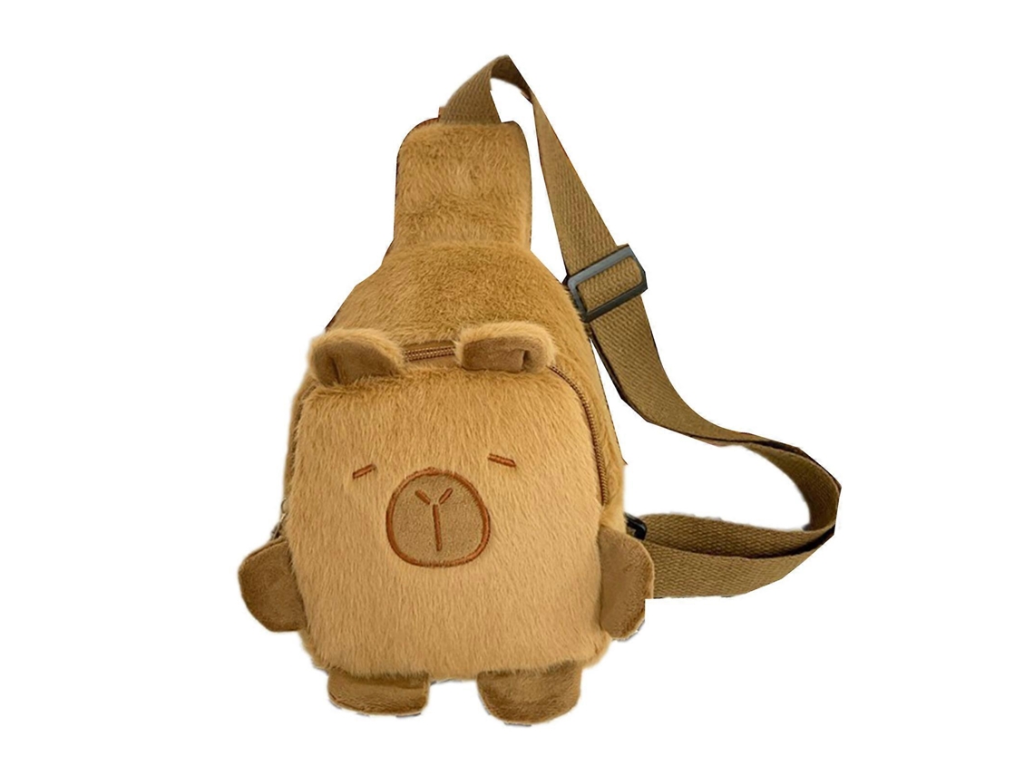 Mochila bandolera de felpa con correa ajustable, bolso de hombro de felpa para mujeres y niñas.
